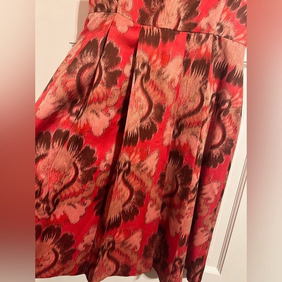 TORY BURCH • FLORAL PLEATED A-LINE DRESS - Picture 4 of 7